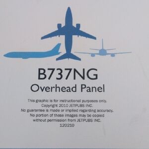B737NG Overhead Panel - Blue